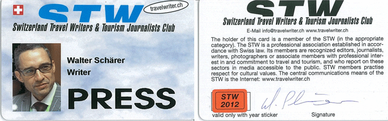 Swiss Travel Writer Tourism Journalist Walter Schaerer