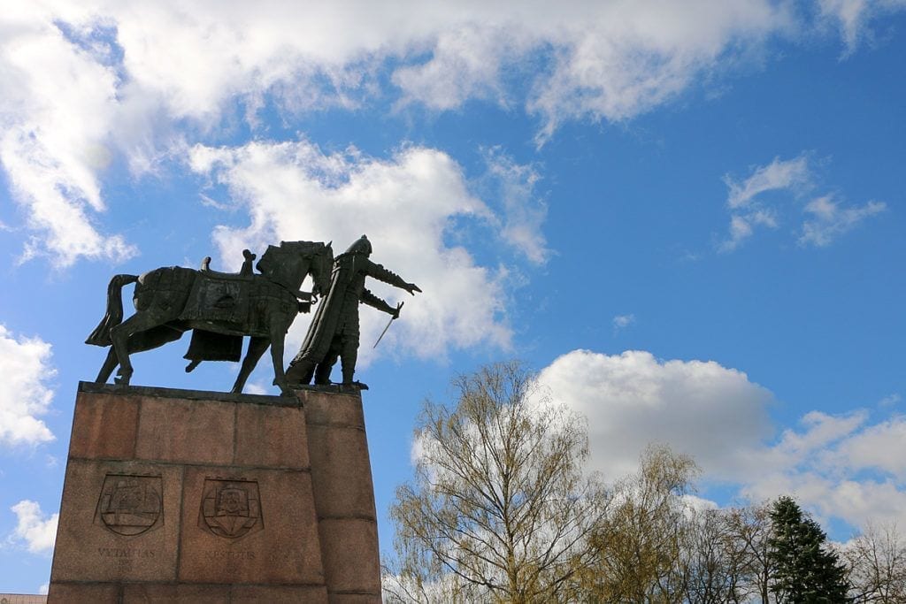 Denkmal Gediminas; Gründer von Trakai und Vilnius, einer der berühmtesten Herrscher des alten Litauens