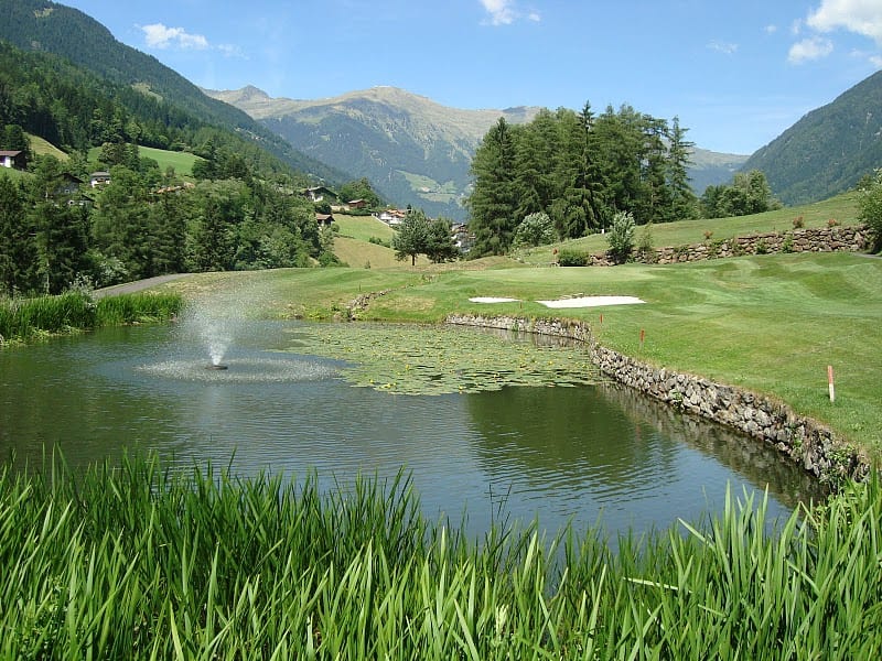 Golfplatz-Passeier-Teich-Green