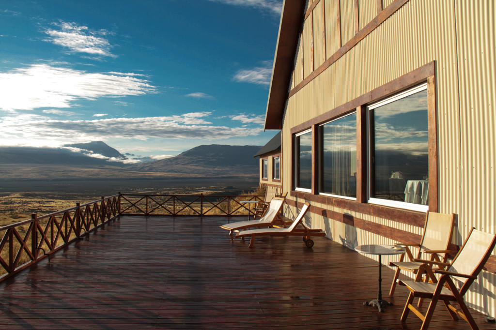 Terrasse im Eolo Patagonien