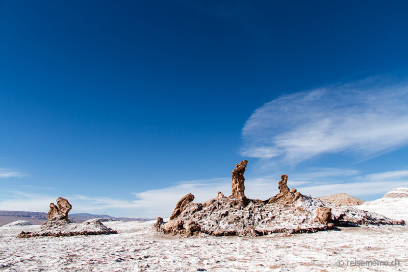 Salzformation Las Tres Marias im Valle de la Luna der Atacamawüste