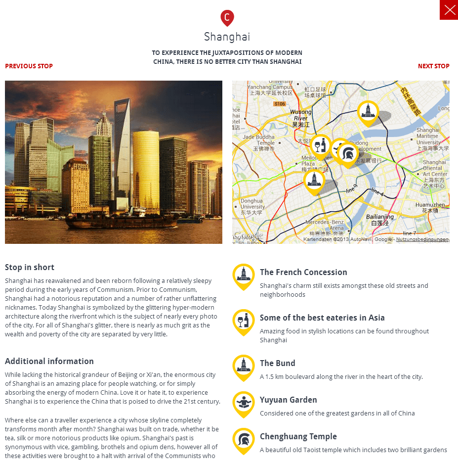 Shanghai-Info-Seite