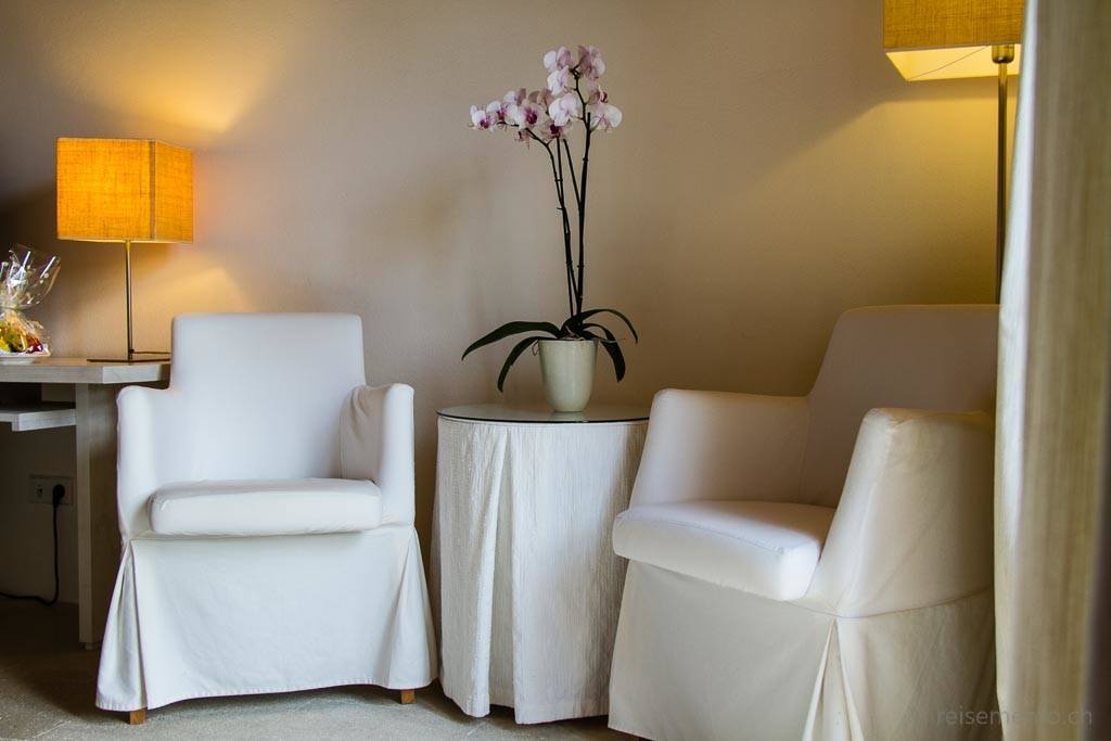 Finca Son Penya Doppelzimmer Sessel bei Reisememo