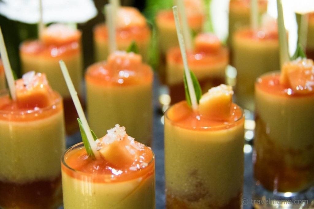 papaya coconut custard Gili Lankanfushi bei Reisememo