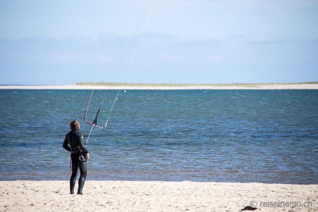 Sylt Ellenbogen Kitesurfer bei Reisememo
