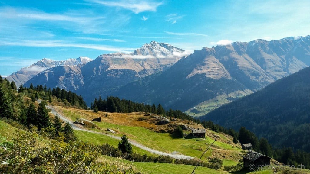 Aussicht vom Panoramaweg von Gadatstatt bis Zervreila