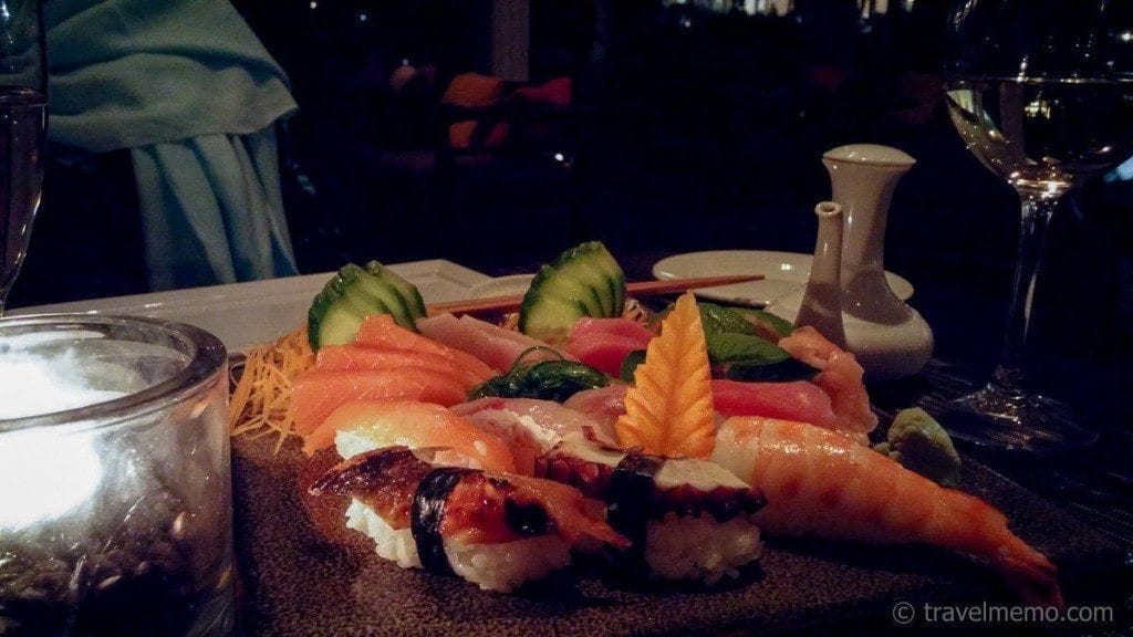 sashimi nigiri sushi Notios restaurant bei Reisememo