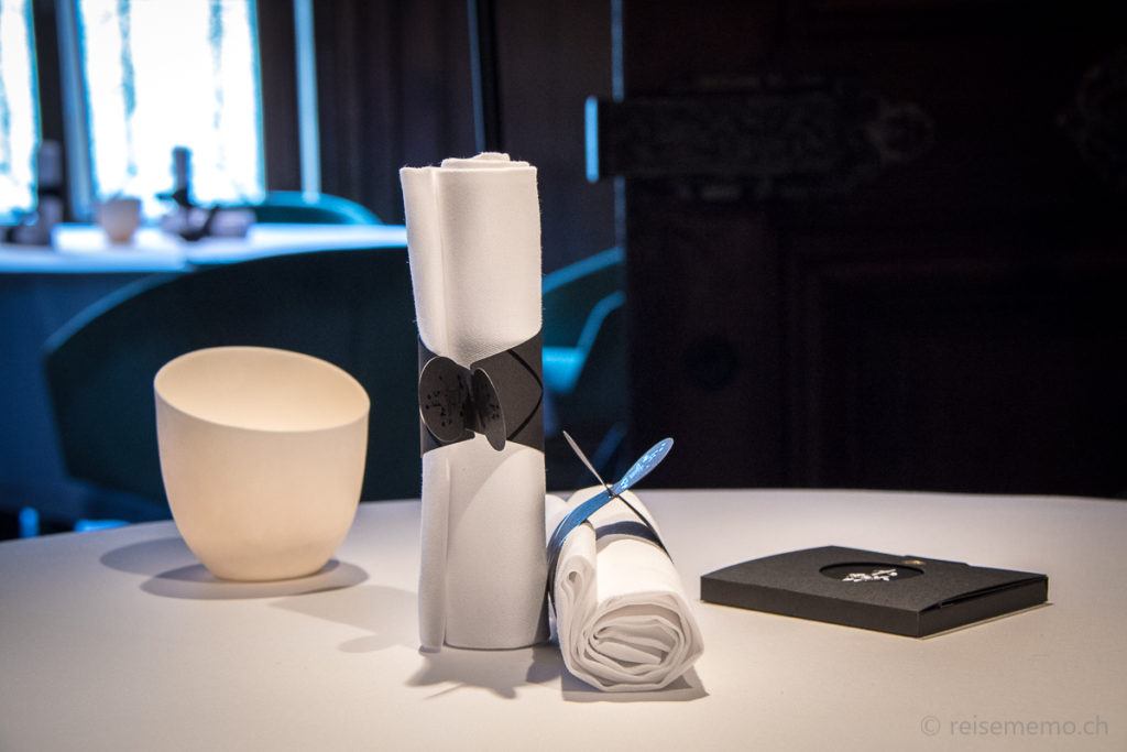 Tischgedeck im Restaurant Schloss Schauenstein