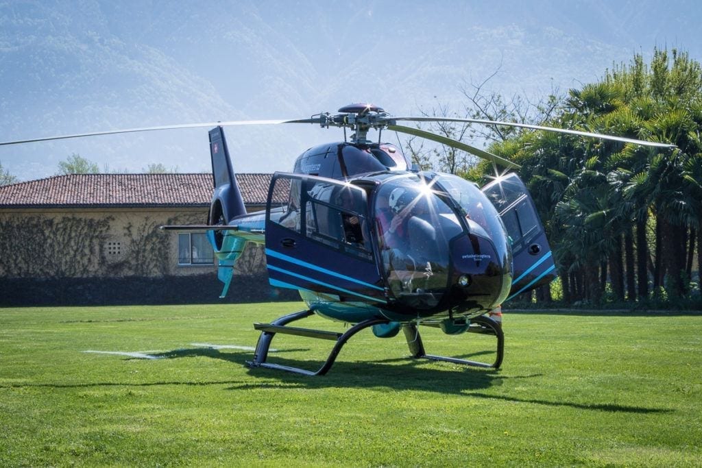The Living Circle - die Schweizer Boutique Hospitality Marke 35 Swiss Helicopter beim Castello del Sole Ascona