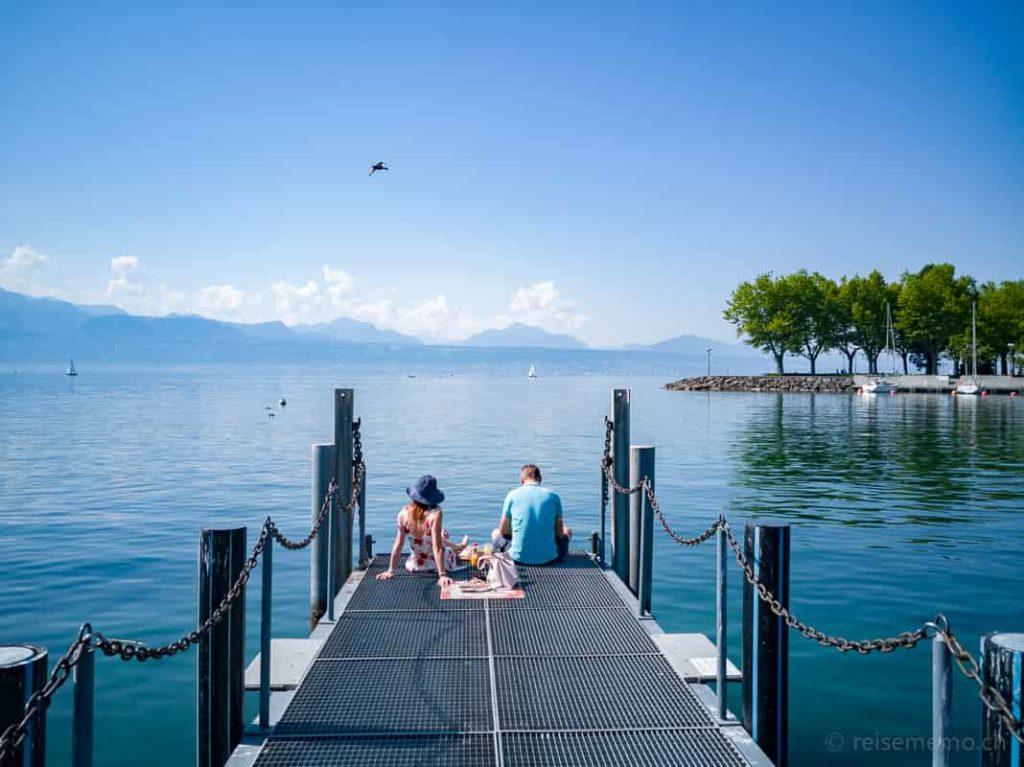 Château d'Ouchy - ein Wochenende als Prinzessin 33 Picknick Genfersee bei Reisememo