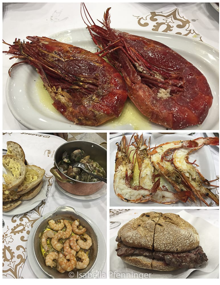 Seafood und Steaksandwich im Restaurant Ramiro in Lissabon