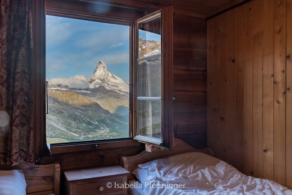 Zimmer mit Ausblick für's erste Matterhorn-Foto