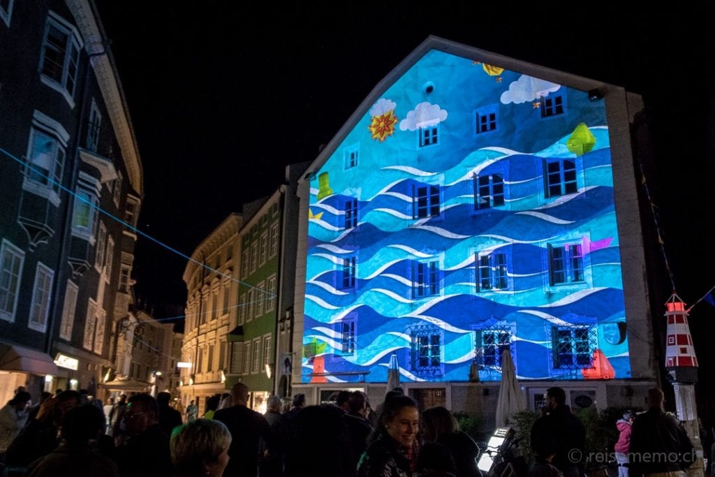 Wasser Licht Festival Lichtermeer in Brixen Südtirol