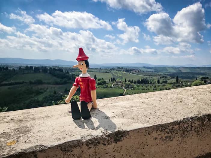 Pinocchio in seiner Heimat Toskana