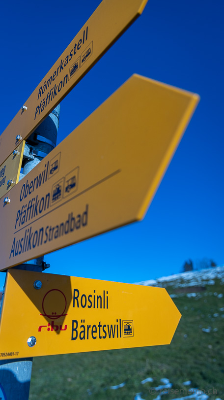 Wanderwegweiser zum Rosinli