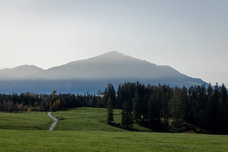 Rundwanderung auf dem Zugerberg mit Rigi im Hintergrund