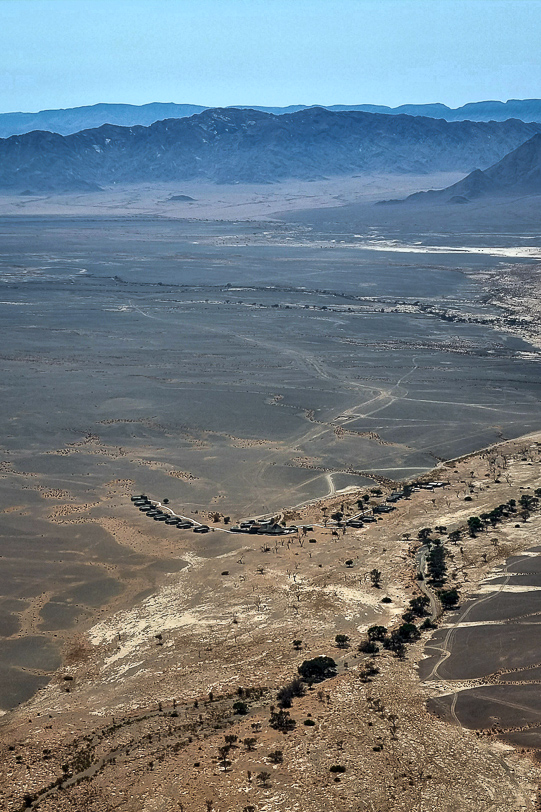 Luftaufnahme des Little Kulala Camps