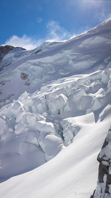 Oberes Eismeer und Gletscher unterhalb des Mönchsjochs