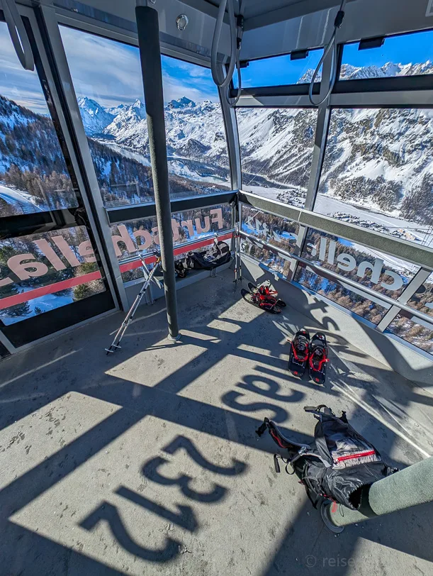 Kabine der Furtschellas Gondelbahn