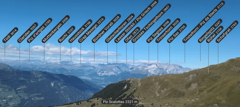 piz scalottas panorama toedi clariden buendner vorab bei Reisememo