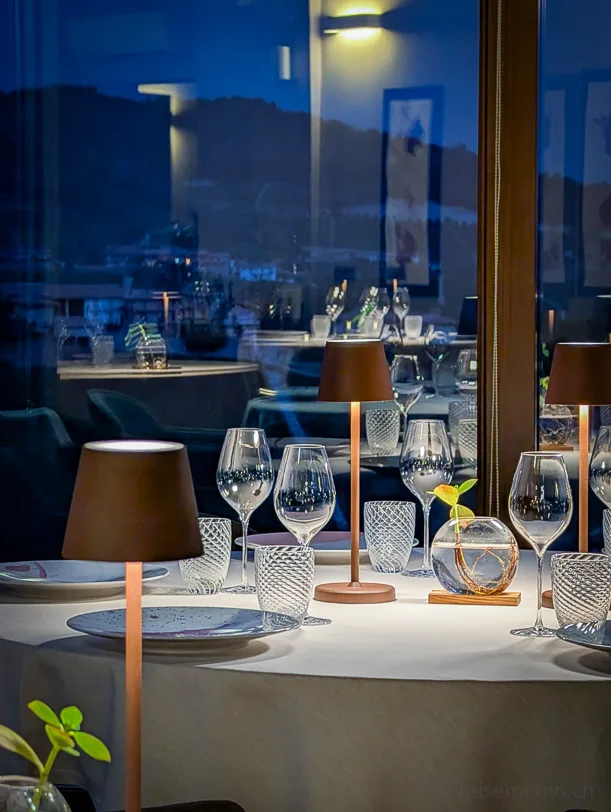 Tischgedeck im Ristorante Borgo Sant'Anna